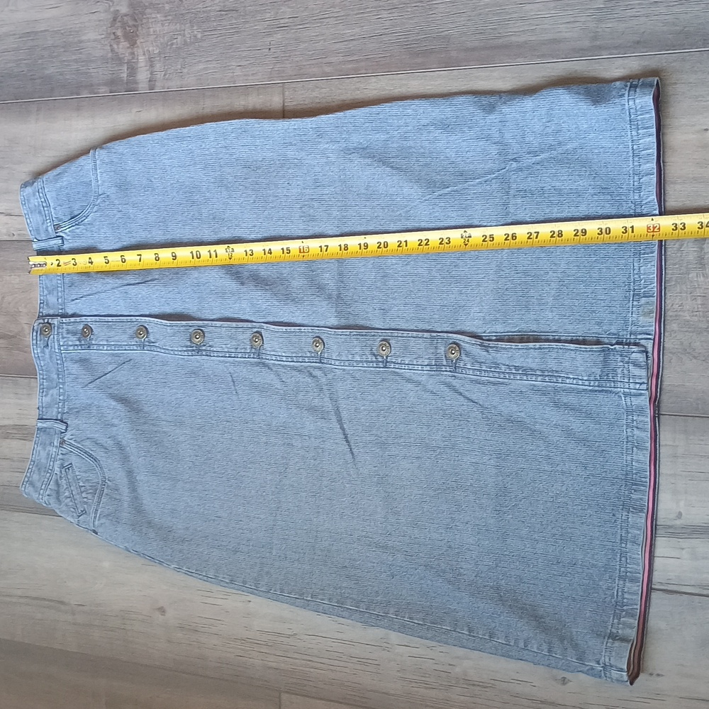 Christopher & Banks Button-Front Denim Skirt Size 12 - Picture 5 of 7